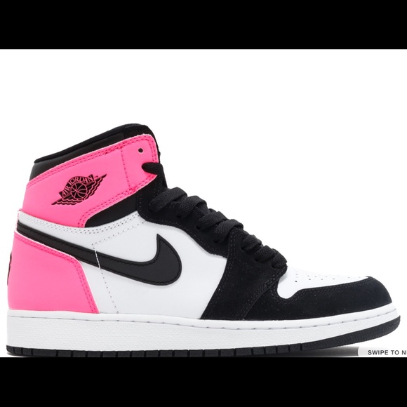 pink and black low top 1s